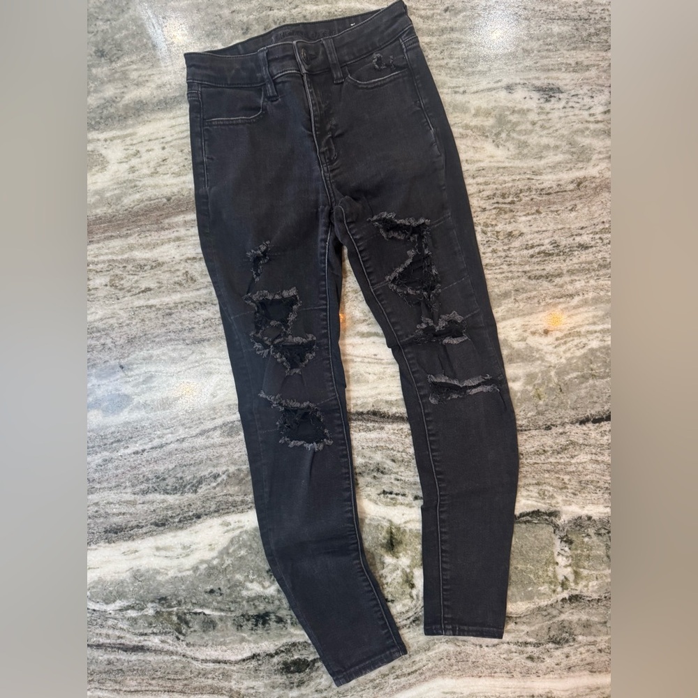 Black American Eagle Jeans Size 4 Reg